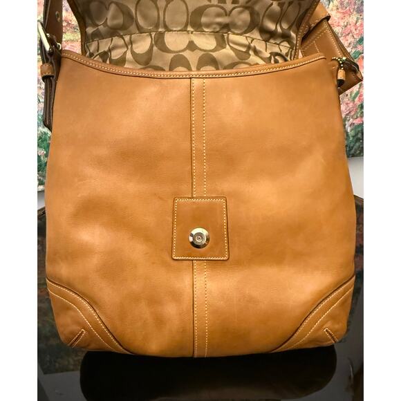 GUC Authentic Vintage Coach Soho? 9481 2 Way Bag in Camel - Picture 7 of 10